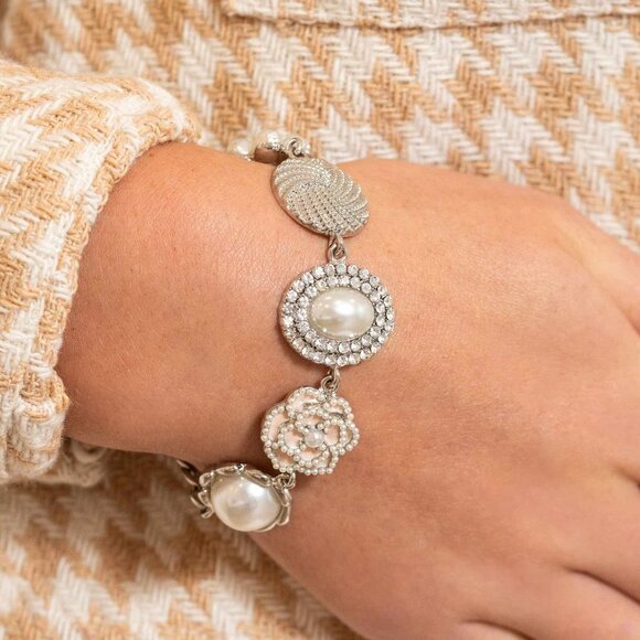 Cultivated Charm - White Bracelet - Picture 1 of 2